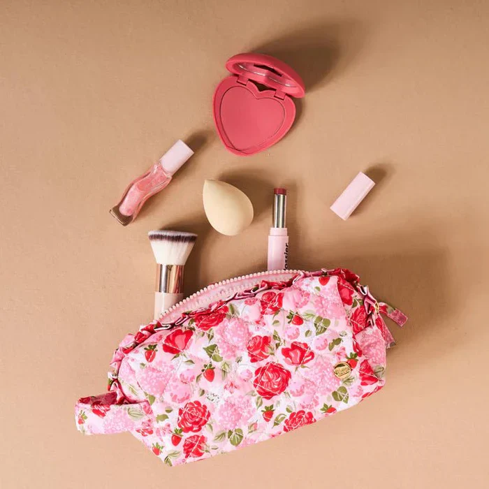 The Darling Effect - Essentials Quilted Cosmetic Pouch, Rose Garden - Image 2