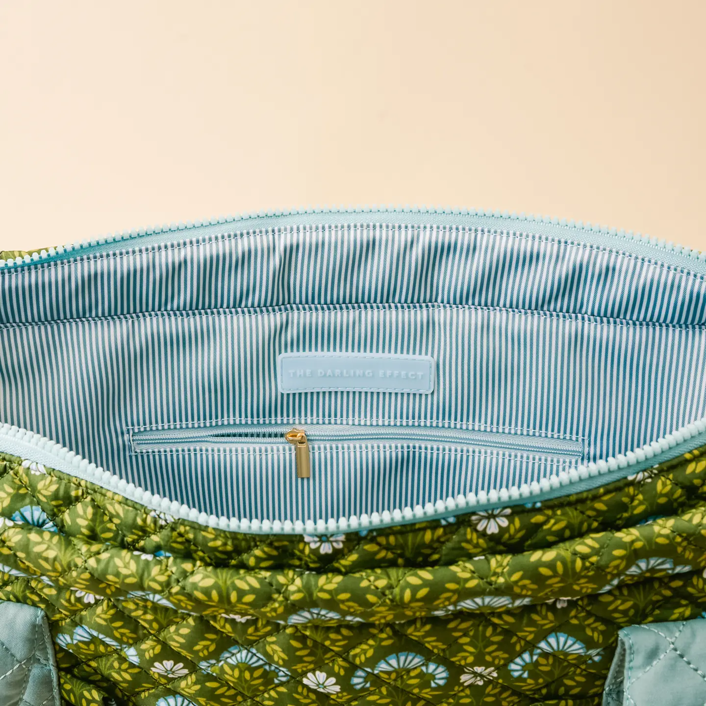 The Darling Effect - Everyday Quilted Tote Bag, Everbloom Forest Green - Image 3