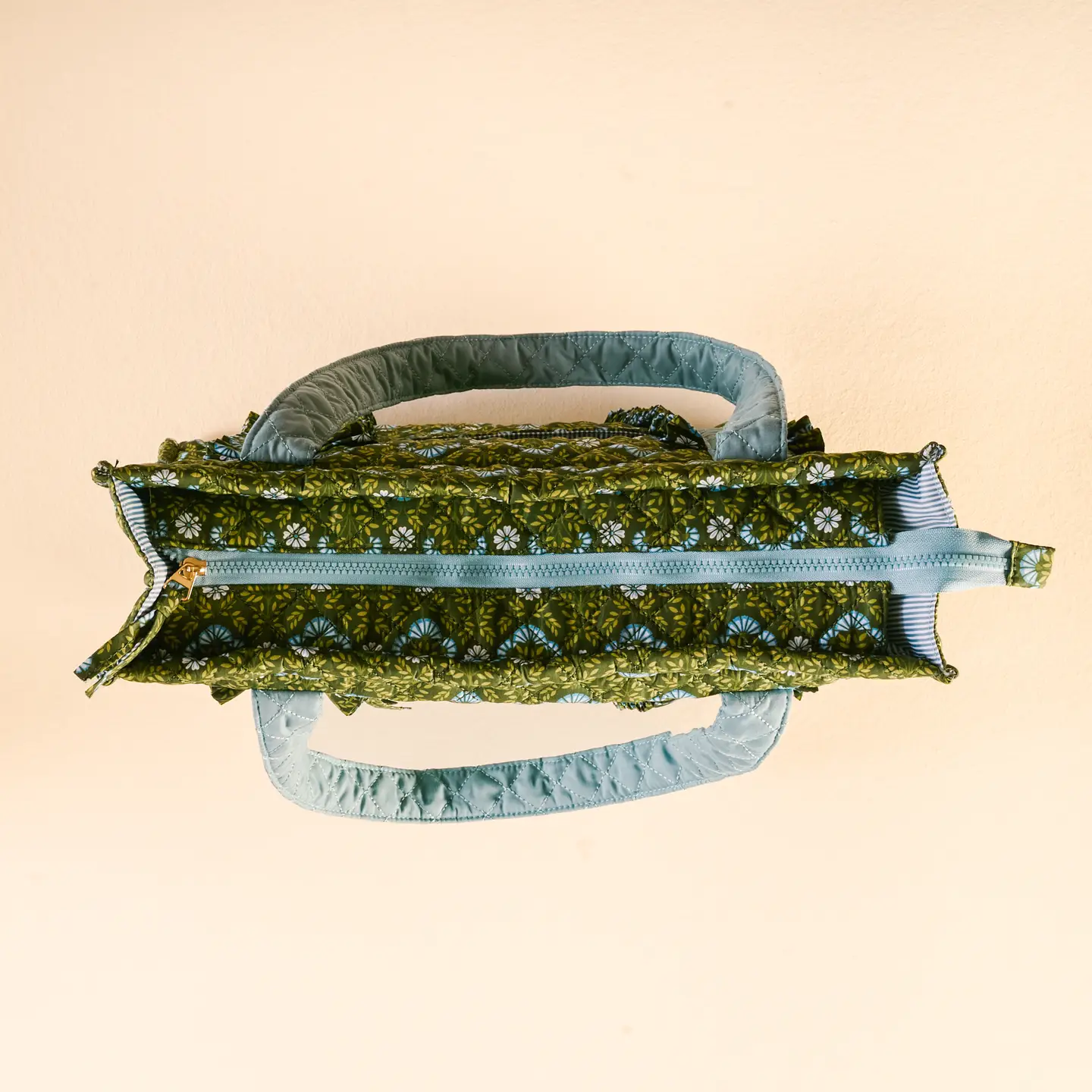 The Darling Effect - Everyday Quilted Tote Bag, Everbloom Forest Green - Image 4