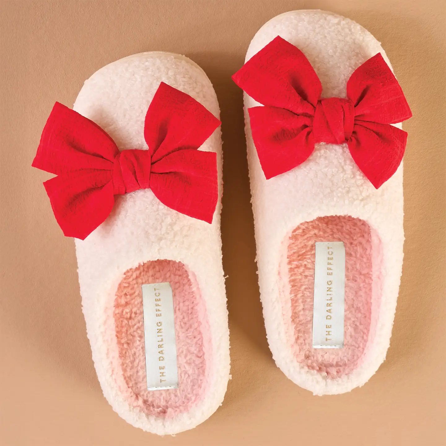 The Darling Effect - Fuzzy Slippers, Betty Bow Red - Image 2