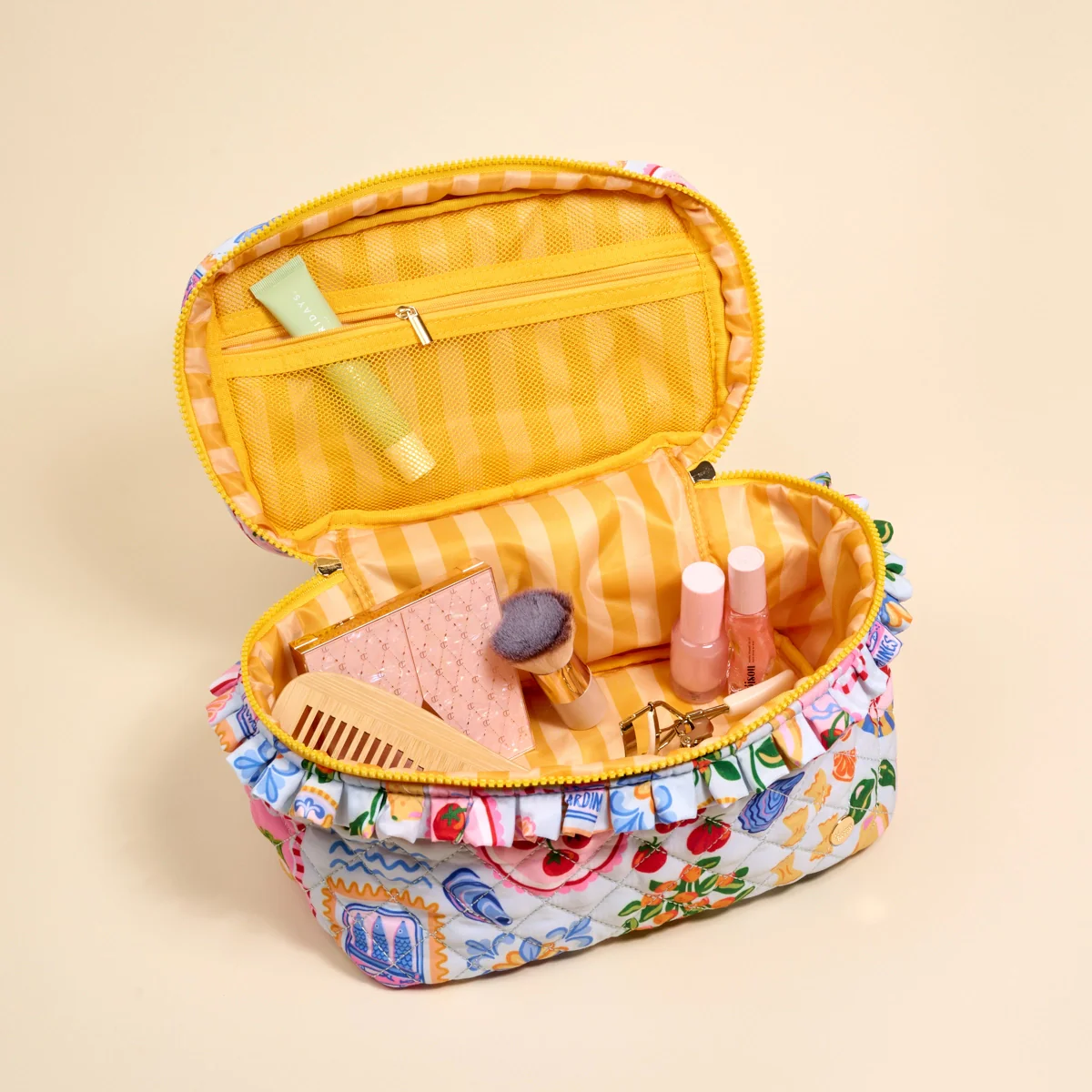 The Darling Effect - Glam & Go Quilted Cosmetic Bag, Ciao Bella - Image 2