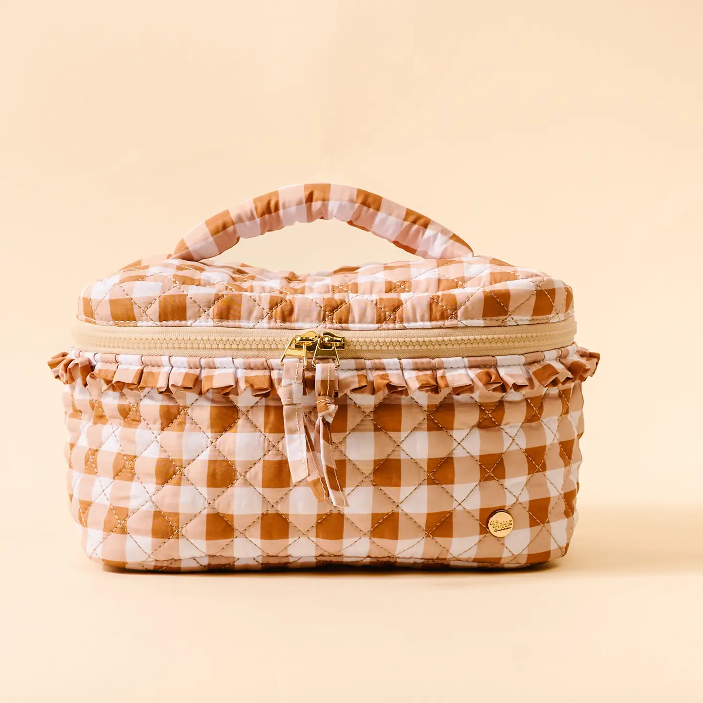The Darling Effect - Glam & Go Quilted Cosmetic Bag, Maple Gingham