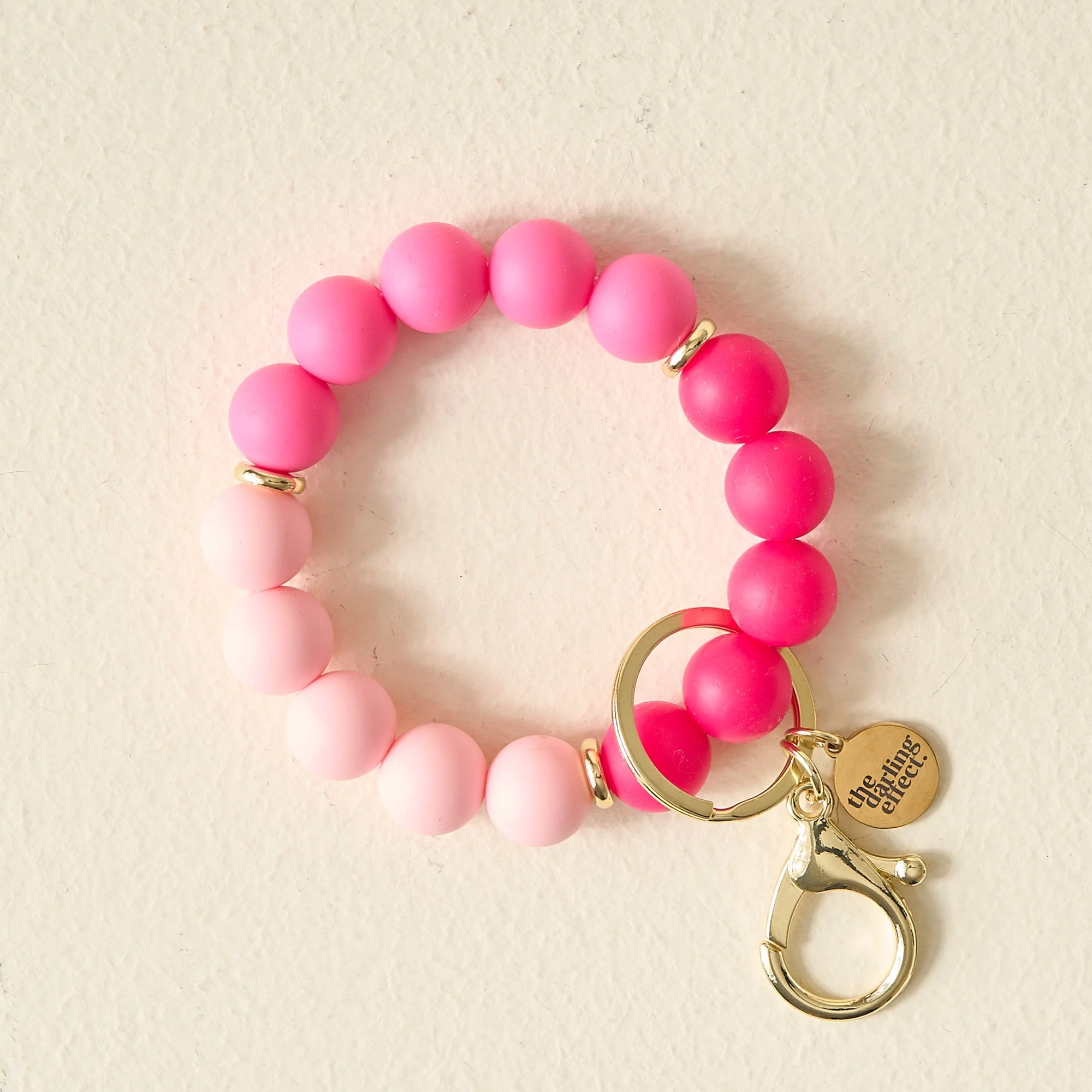 The Darling Effect - Hands-Free Keychain Wristlet, Tickled Pink