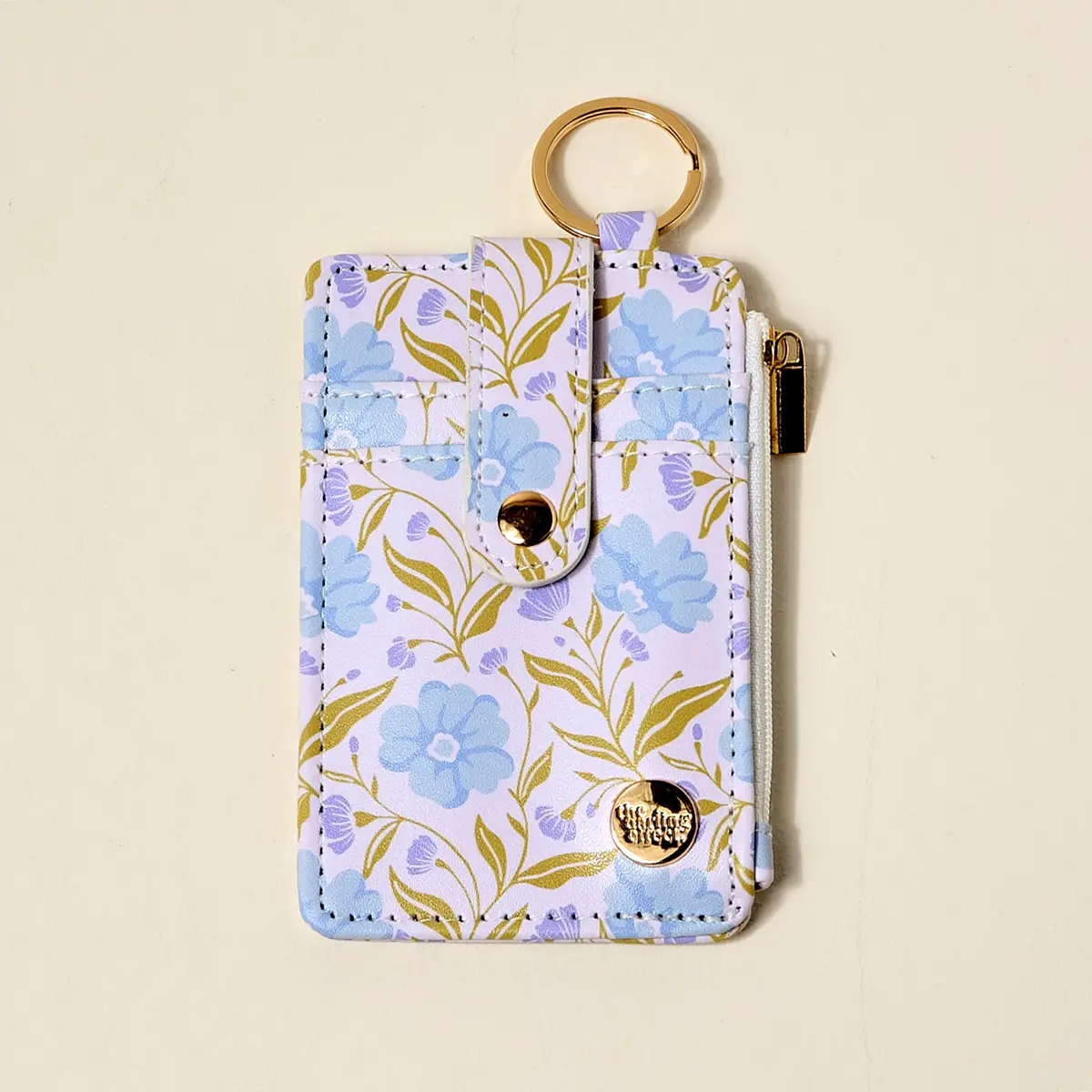 The Darling Effect - Keychain Wallet, Poppin' Petals Aqua