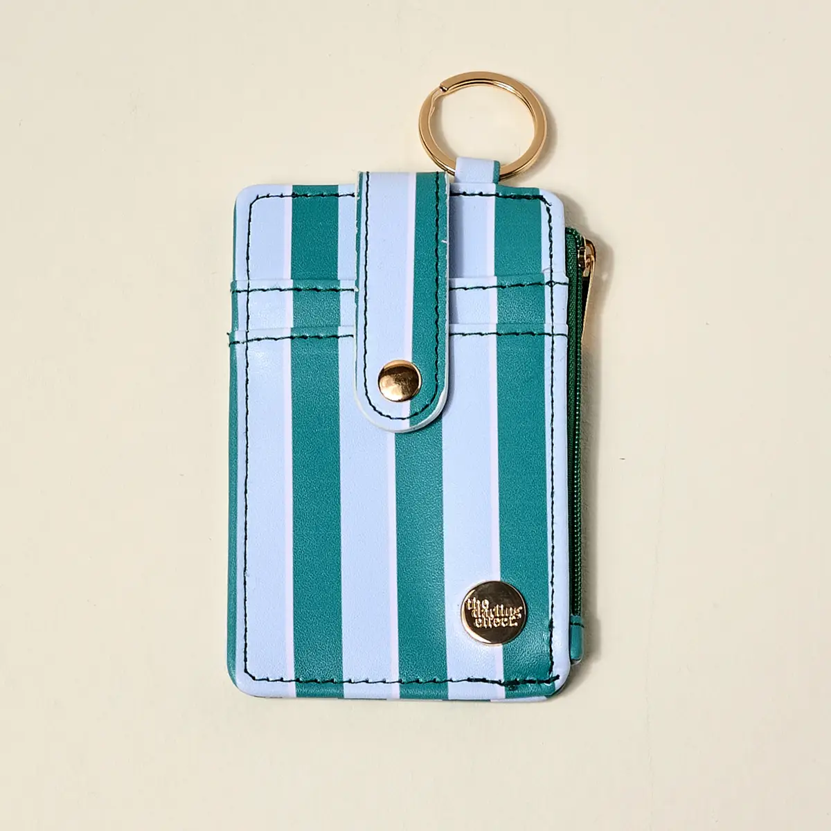 The Darling Effect - Keychain Wallet, Sicily Stripes Teal