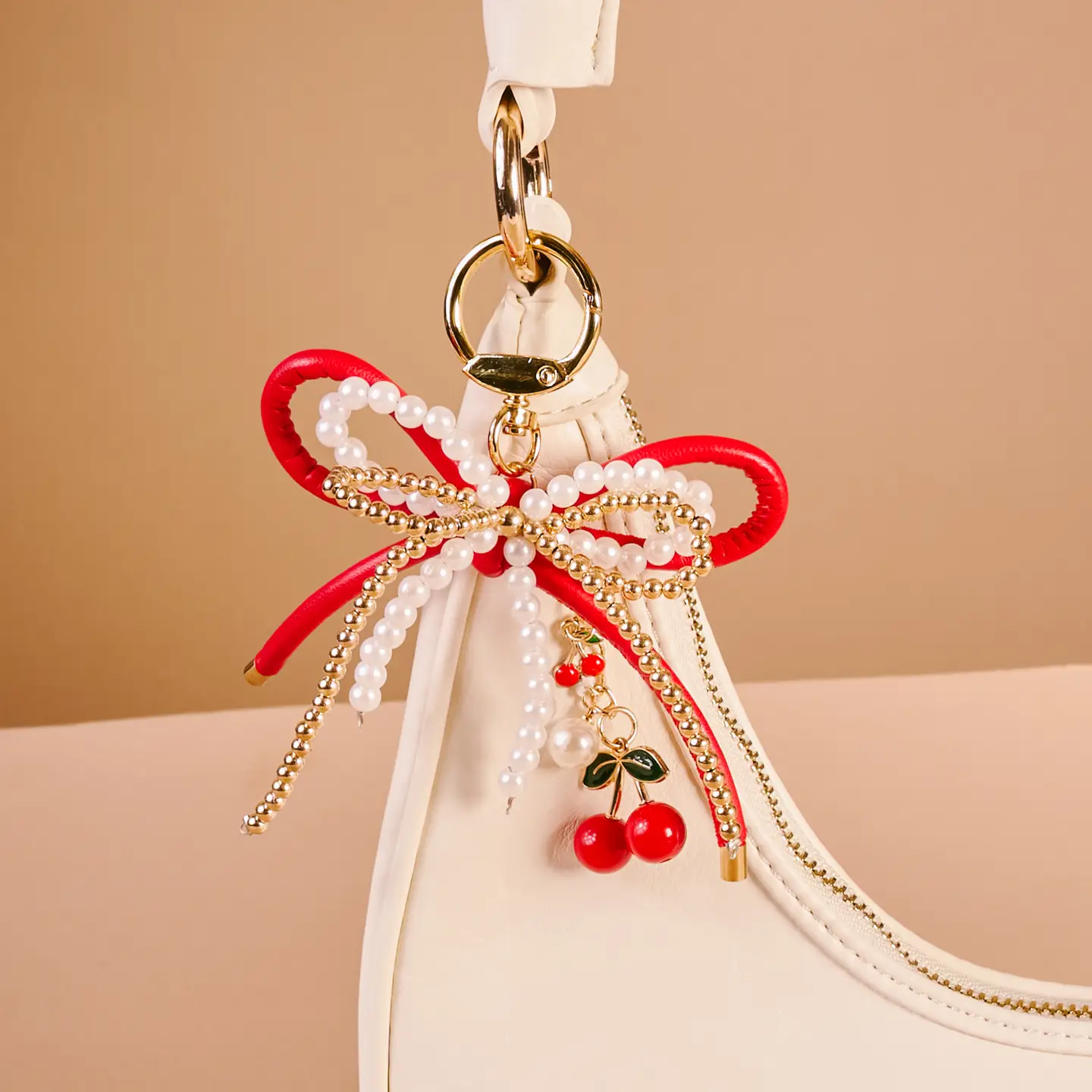 The Darling Effect - Layered Bows Bag Charm - Image 2