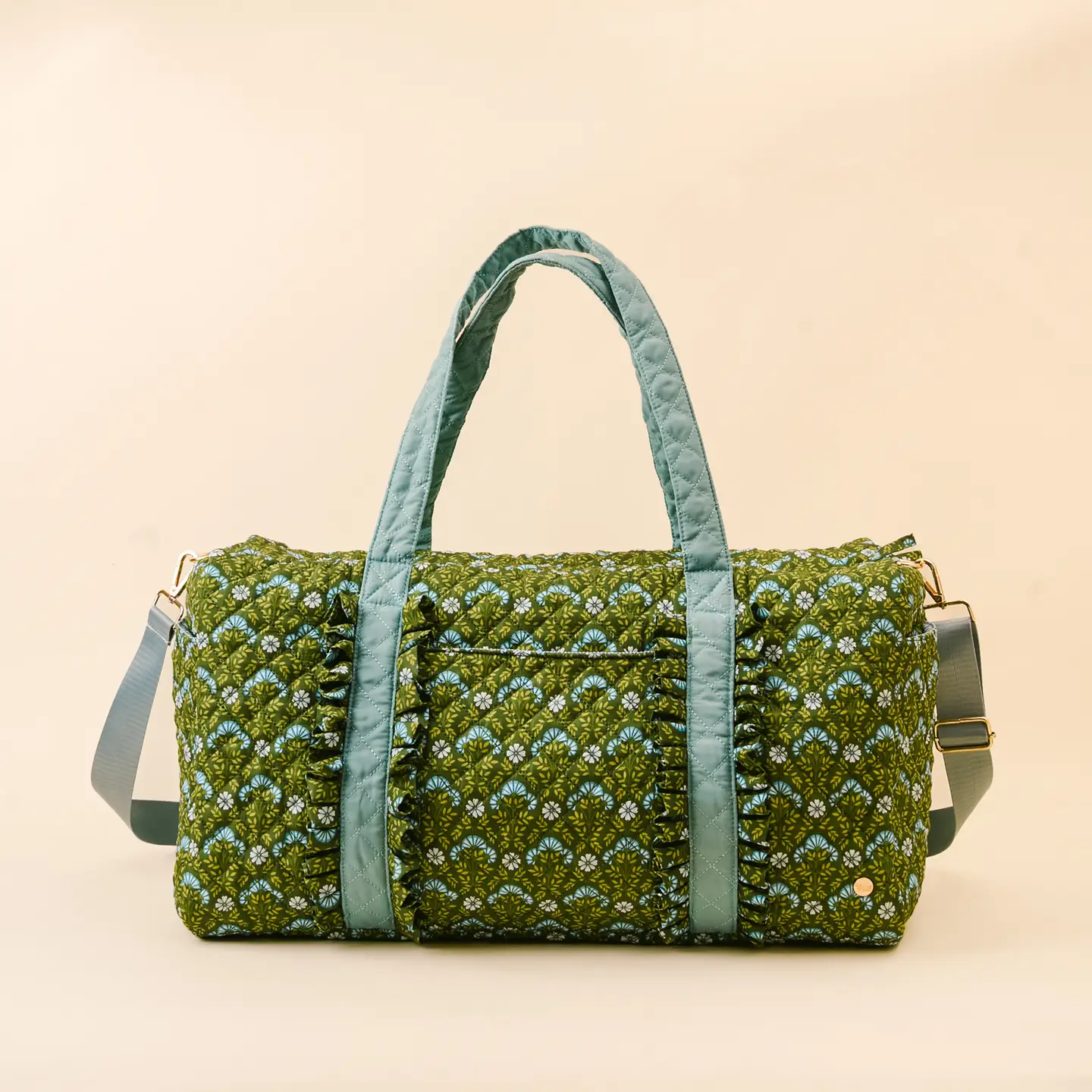 The Darling Effect - On-the-Go Quilted Weekender Bag, Everbloom Forest Green