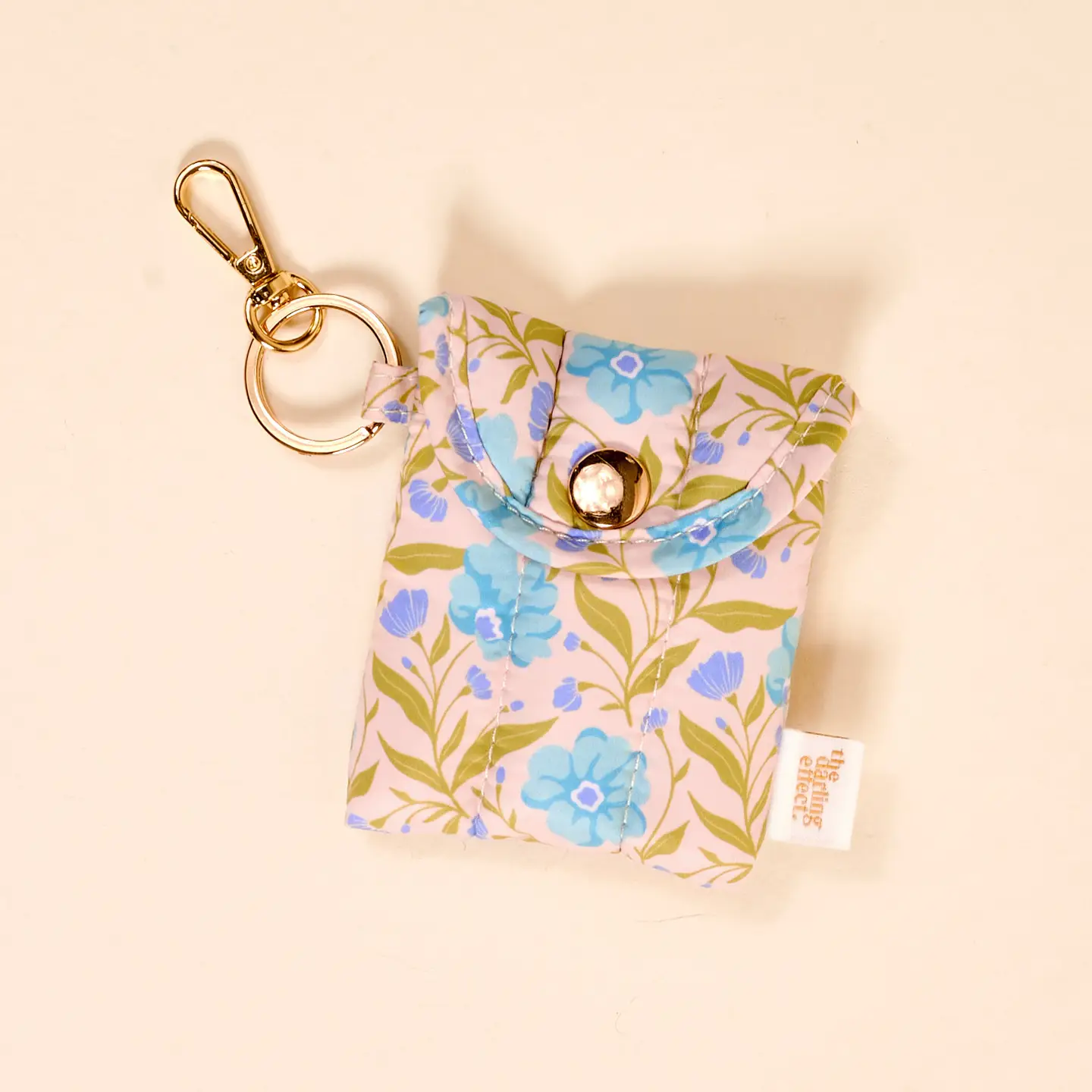 The Darling Effect - Puffy Earbud Case, Poppin' Petals Aqua