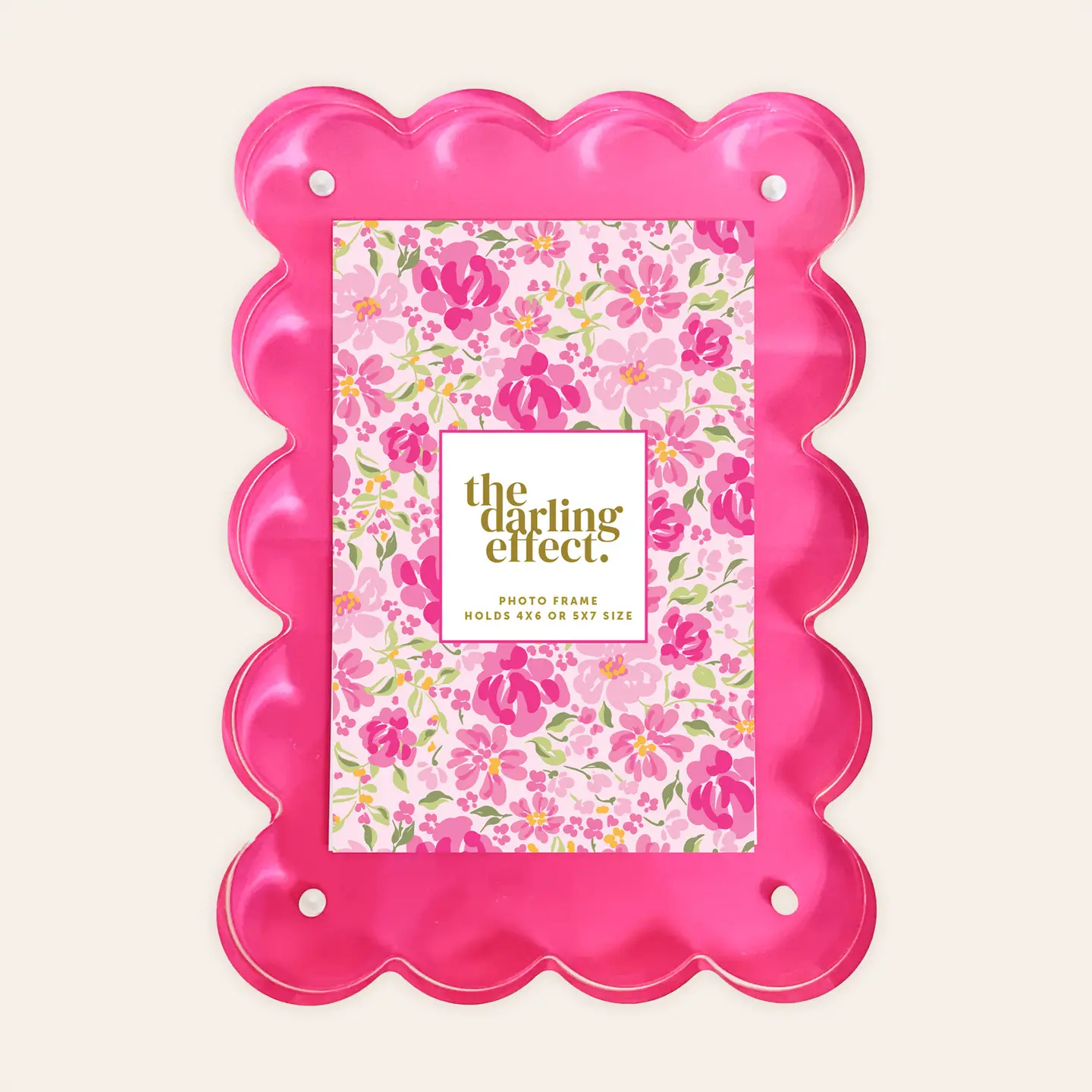 The Darling Effect - Rectangle Acrylic Frame, Hot Pink