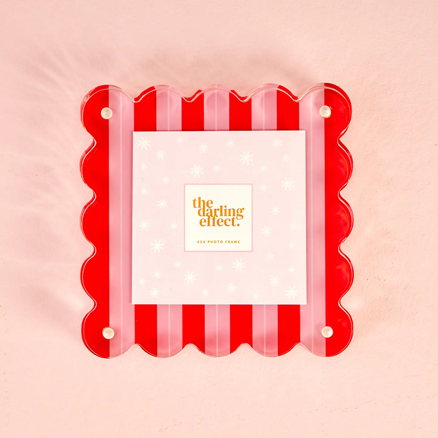 The Darling Effect - Square Acrylic Frame, Sweetheart Stripes