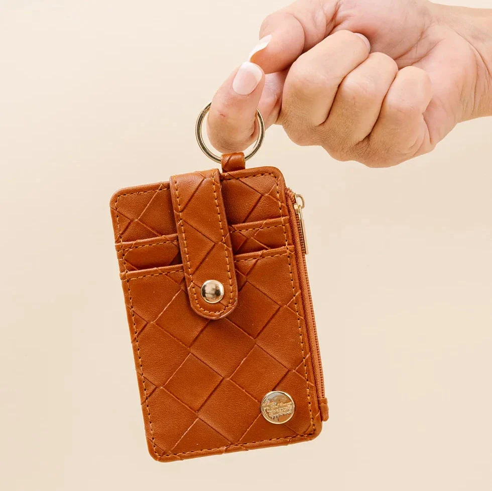 The Darling Effect - Woven Keychain Wallet, Cognac