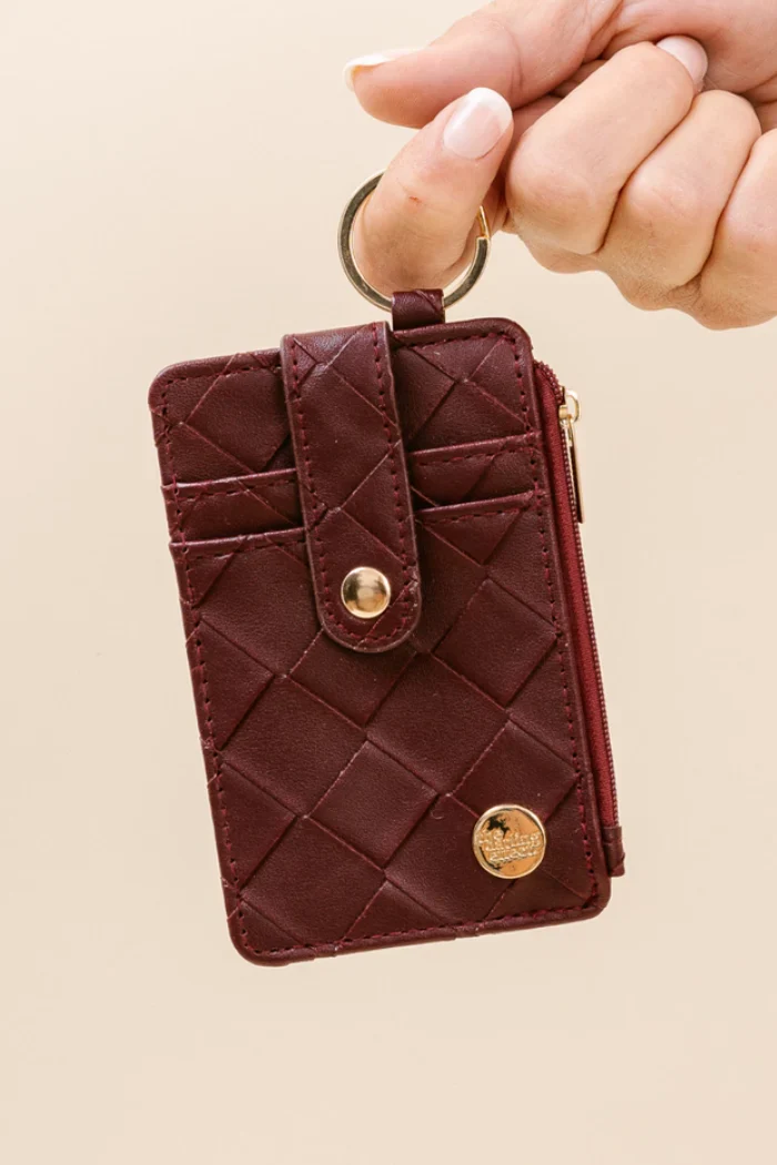The Darling Effect - Woven Keychain Wallet, Plum