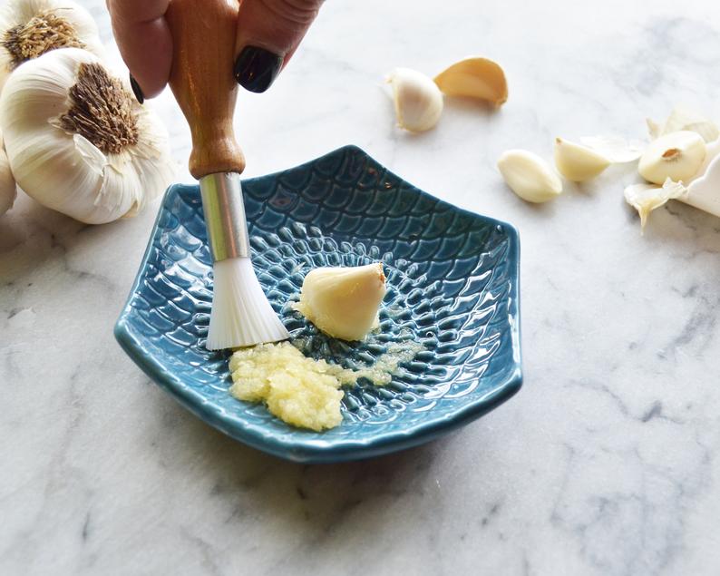 The Grate Plate - Ceramic Grater, Teal - Image 4
