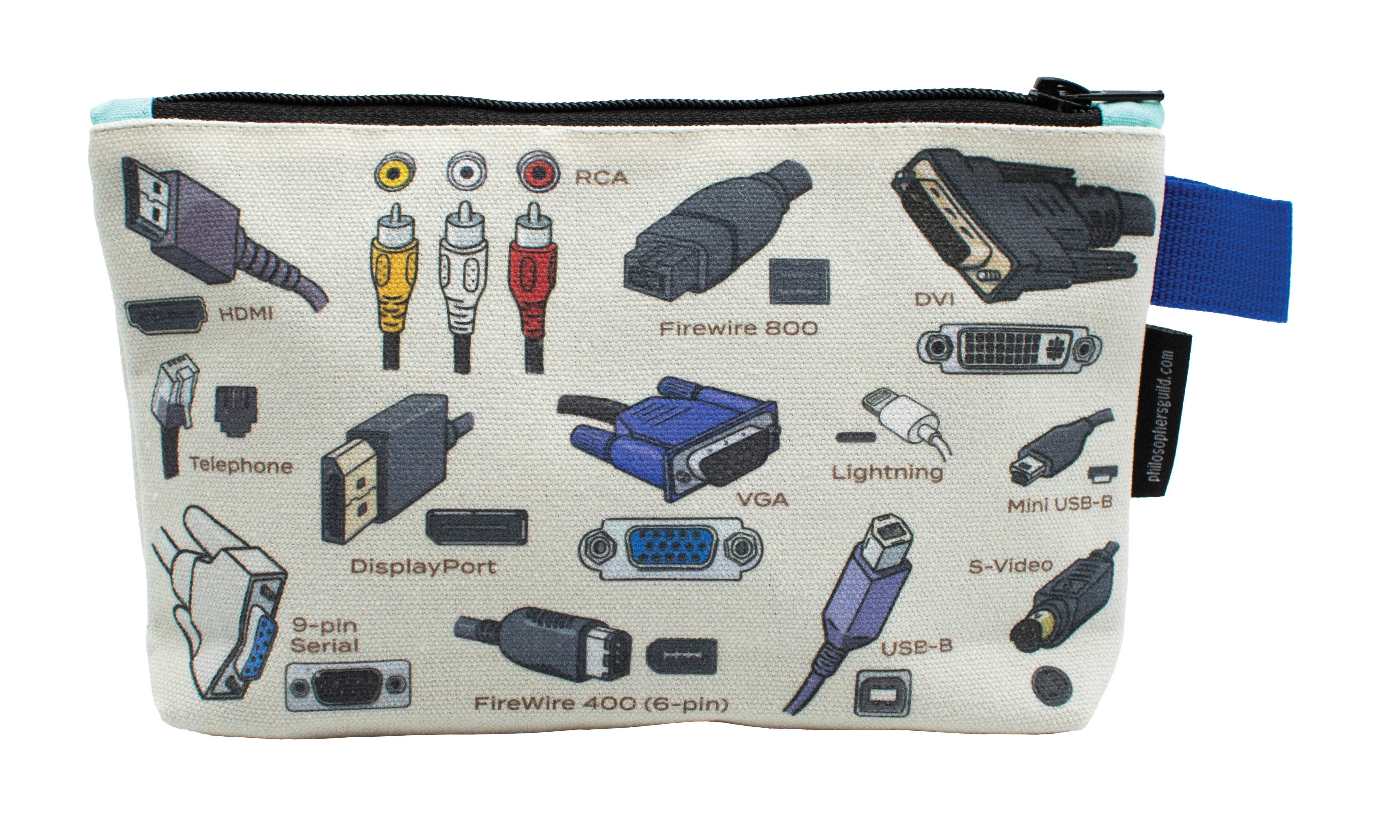 The Unemployed Philosophers Guild - Cables & Ports Zipper Bag