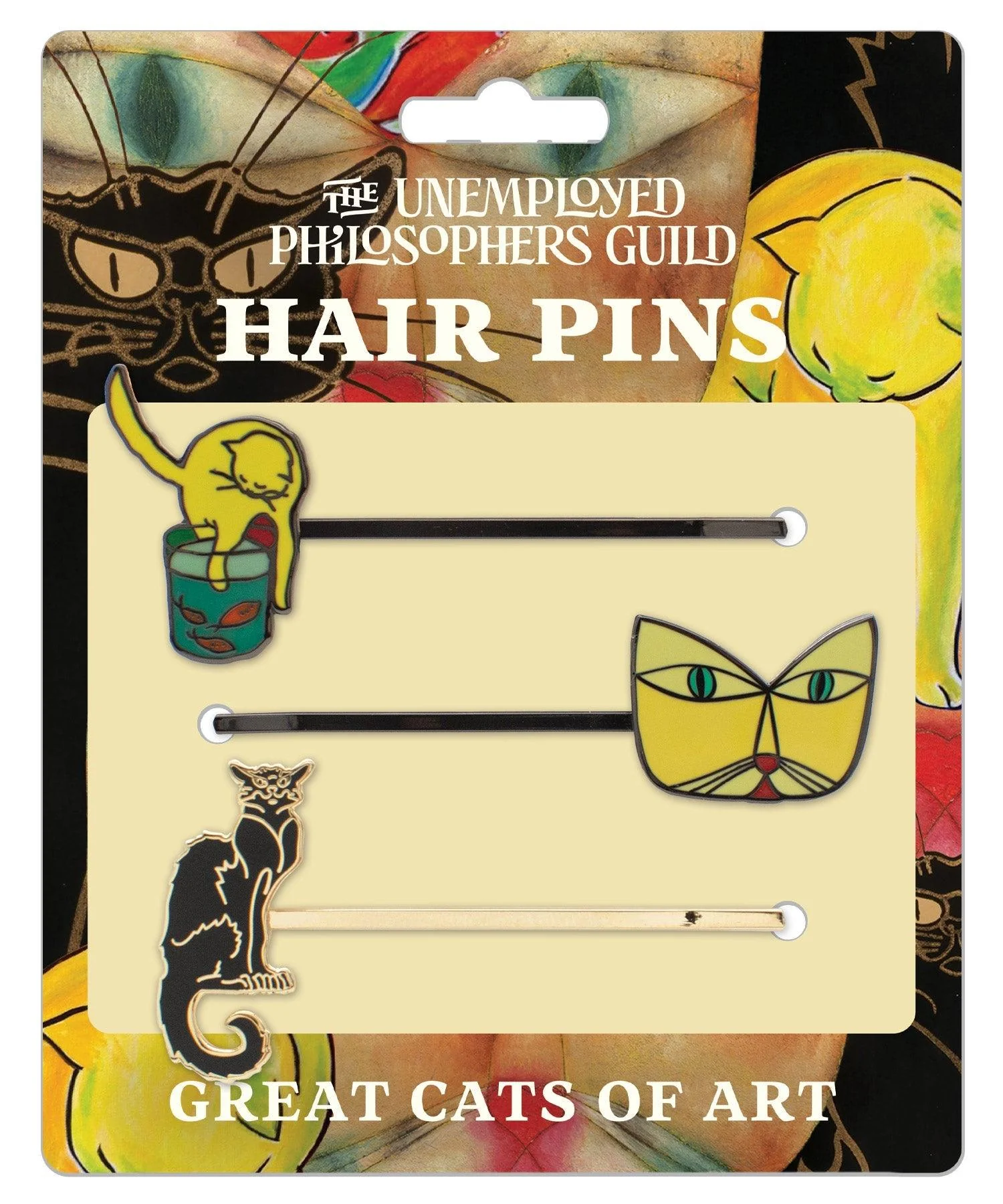 The Unemployed Philosophers Guild - Great Cats of Art Hair Pins