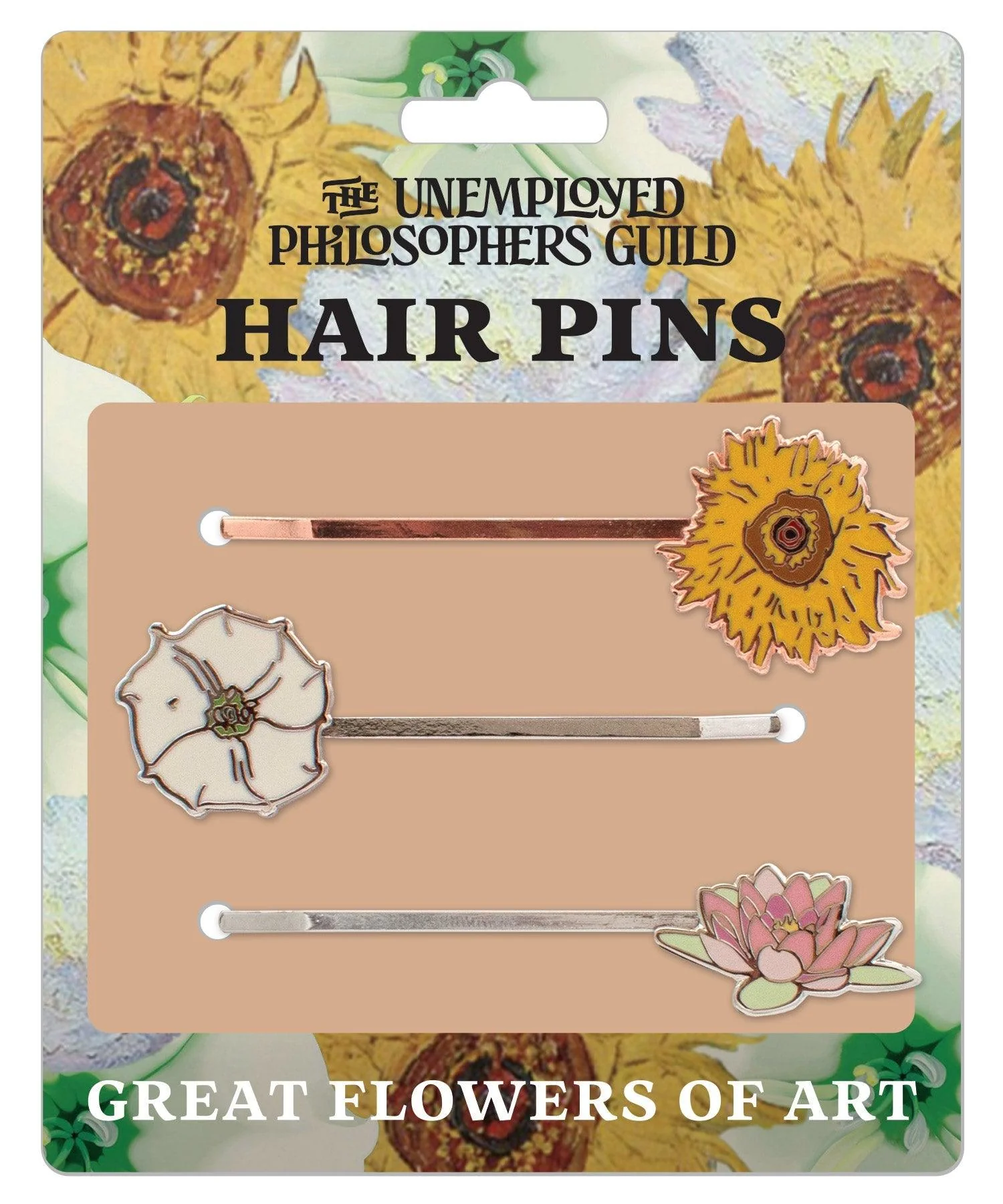 The Unemployed Philosophers Guild - Great Flowers of Art Hair Pins Set