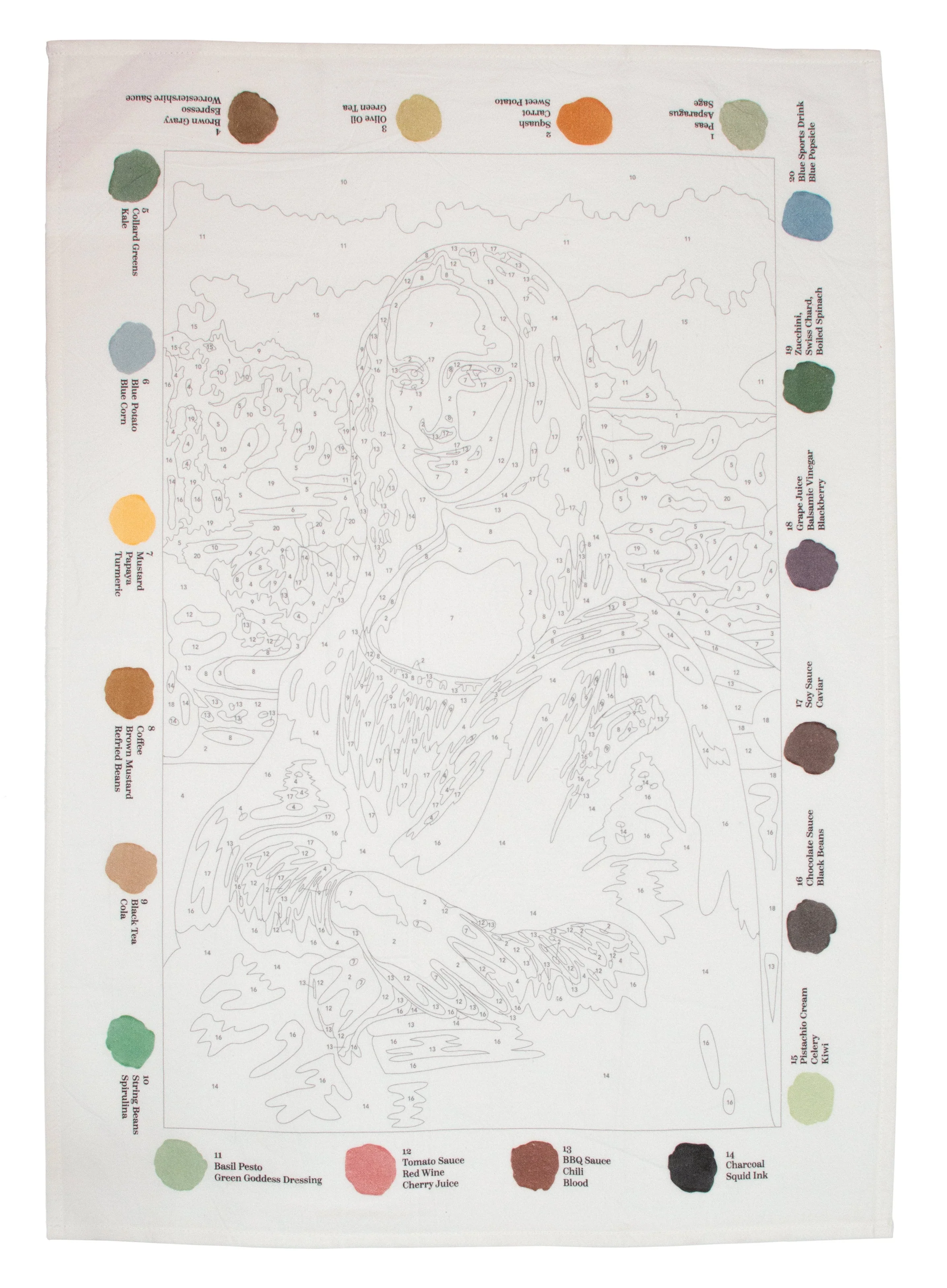 The Unemployed Philosophers Guild - Mona Lisa Stain by Numbers Towel