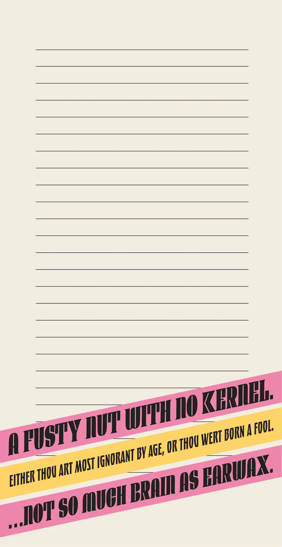 The Unemployed Philosophers Guild - Shakespearean Insults Notepad - Image 3
