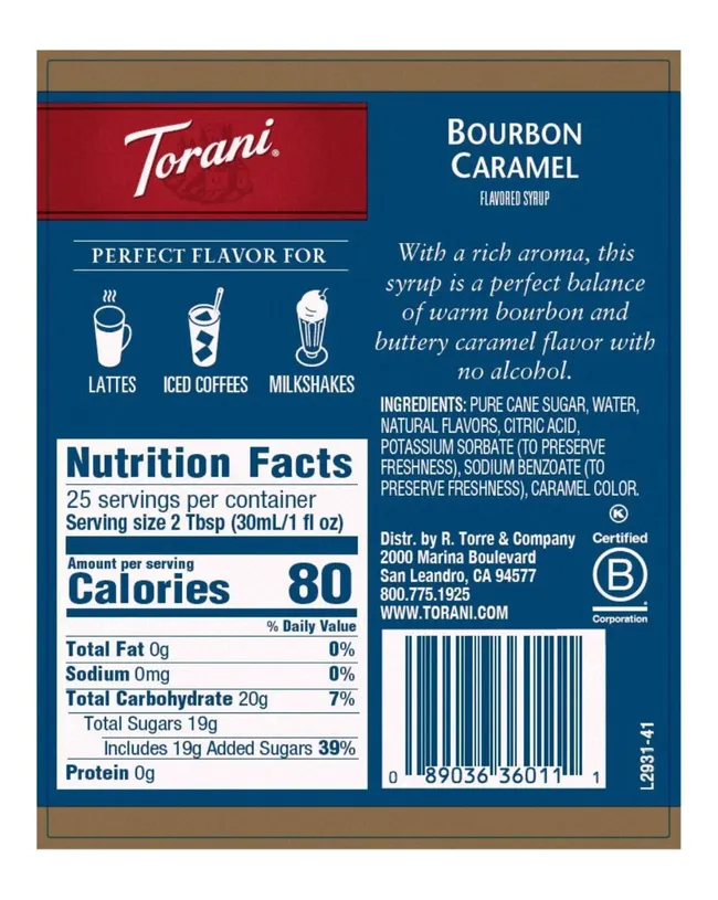 Torani - Bourbon Caramel Syrup - Image 2