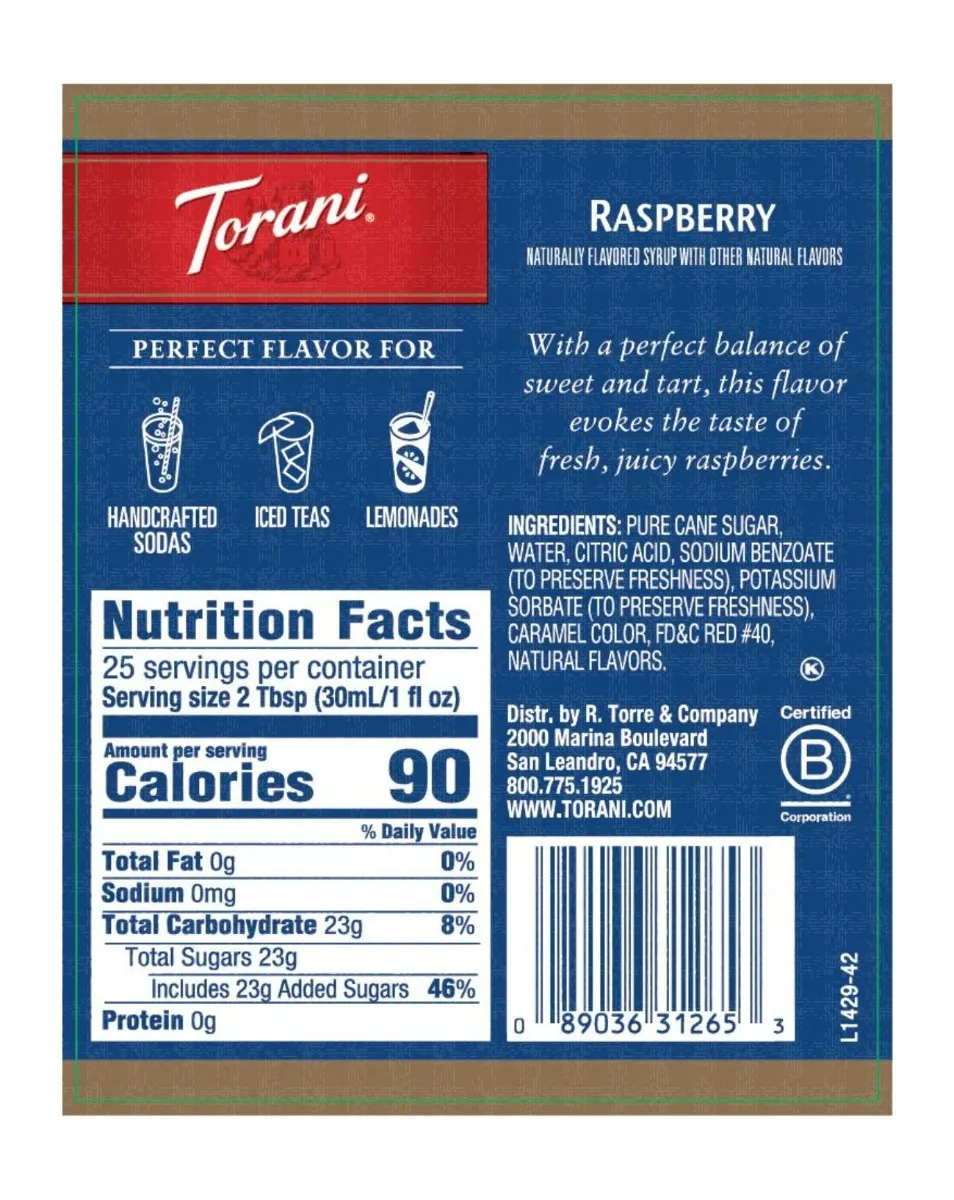 Torani - Raspberry Syrup - Image 2
