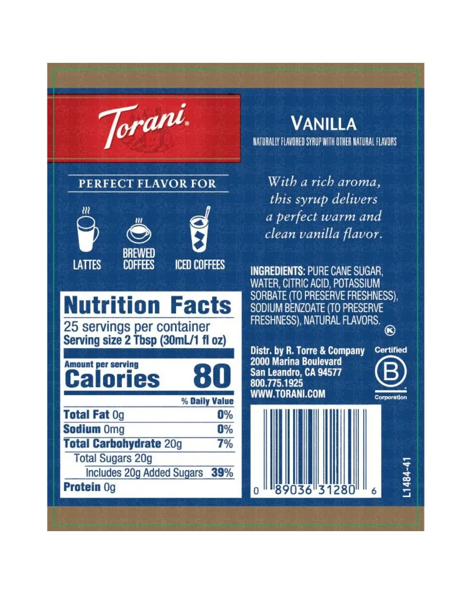 Torani - Vanilla Syrup - Image 2