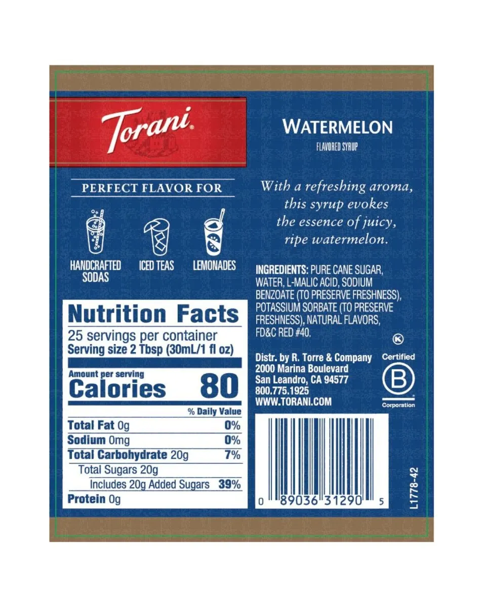 Torani - Watermelon Syrup - Image 2