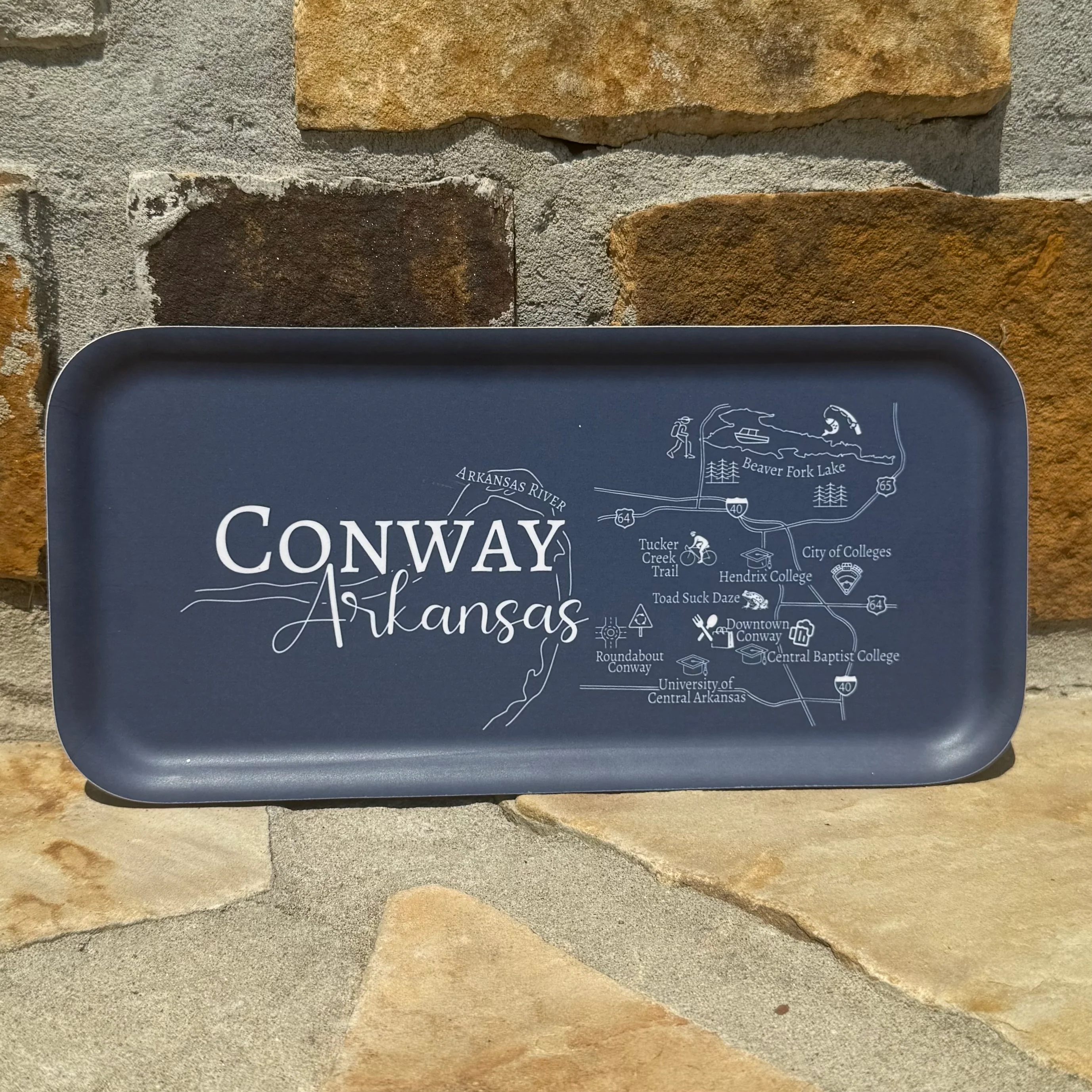 Town Pride - Conway Map Tray, Navy - Image 2