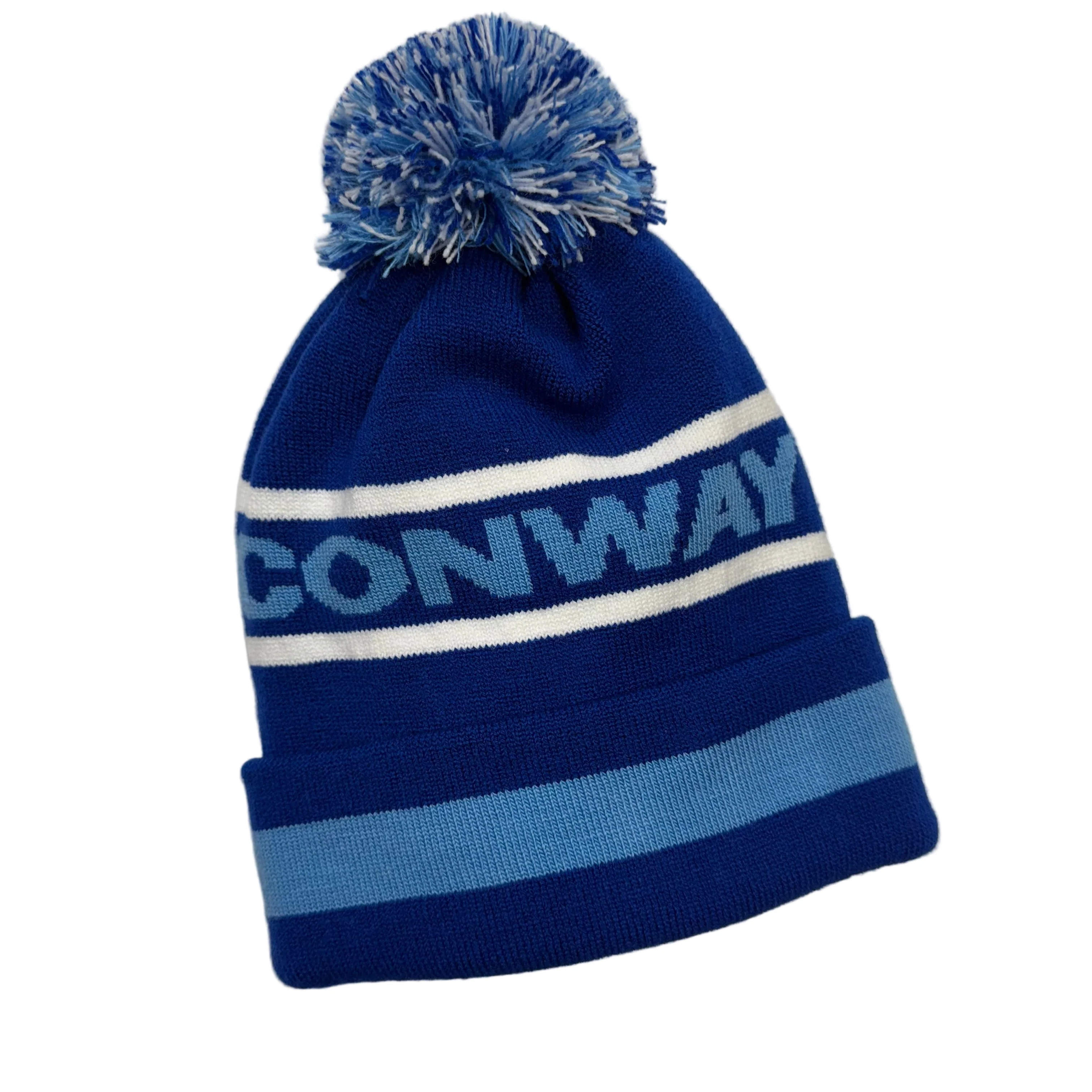 Town Pride - Blue Knit Pom Pom Hat, Conway