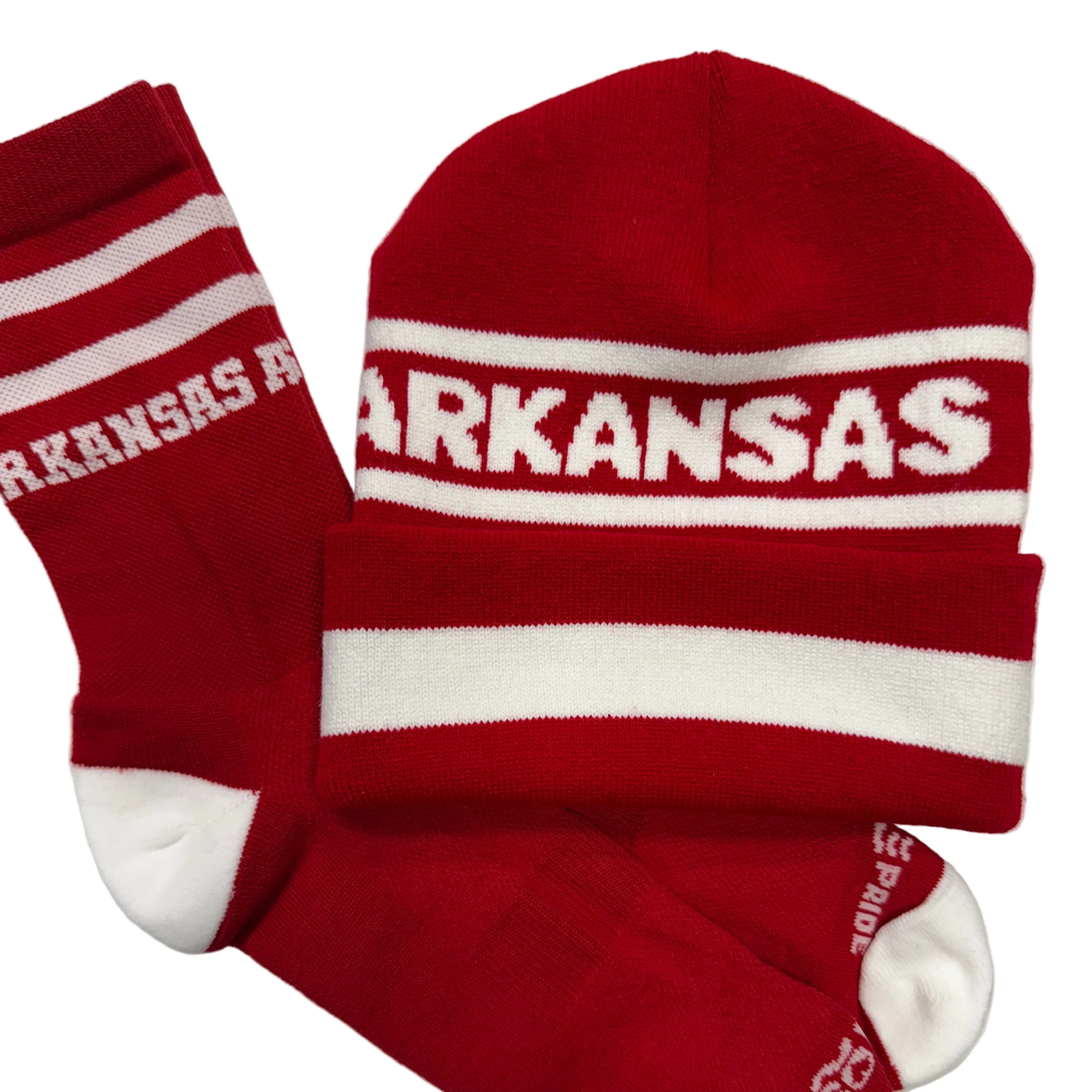 Town Pride - Red Knit Beanie, Arkansas - Image 3
