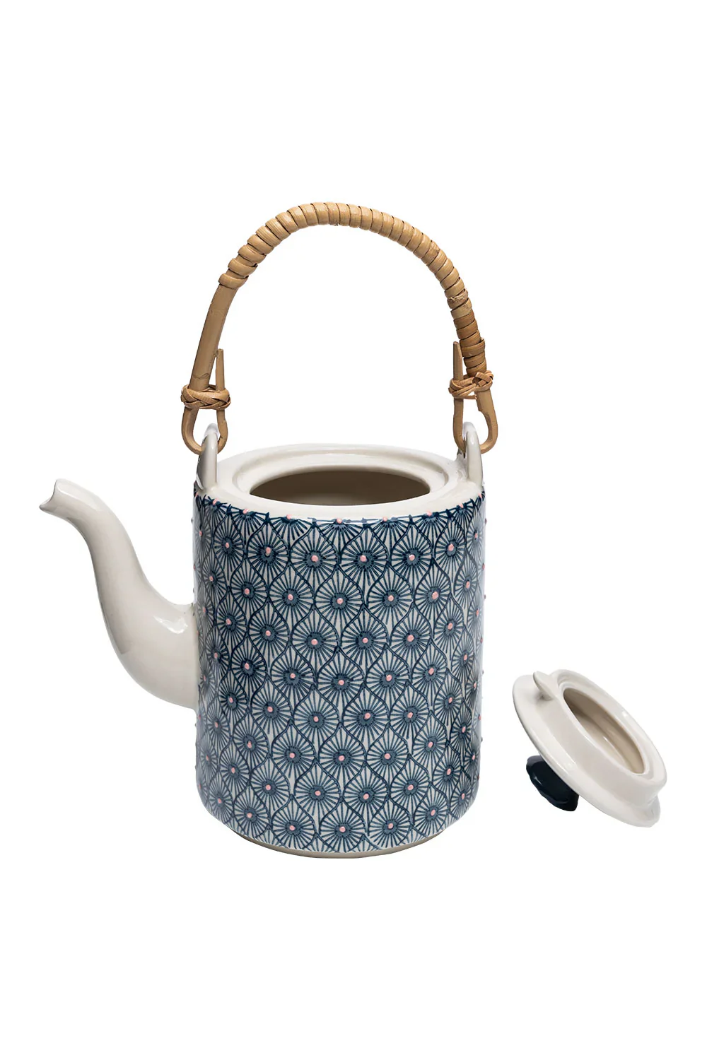 Tranquillo - Blue Starburst Teapot with Natural Handle - Image 3
