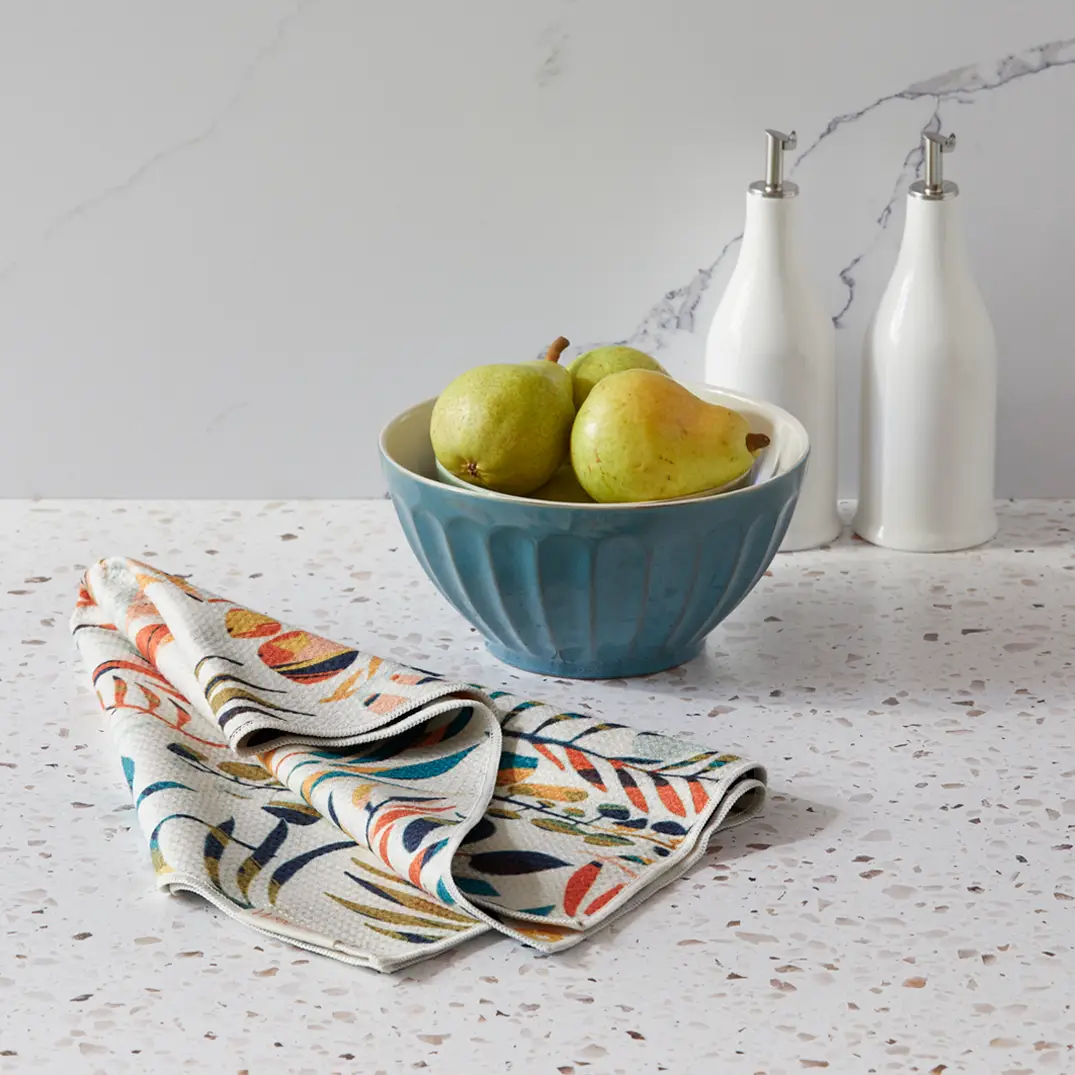Werkshoppe - Colorful Leaves Microfiber Dishtowel - Image 3