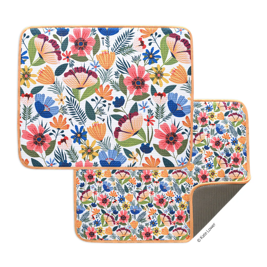 Werkshoppe - Field Of Flowers Dish Drying Mats