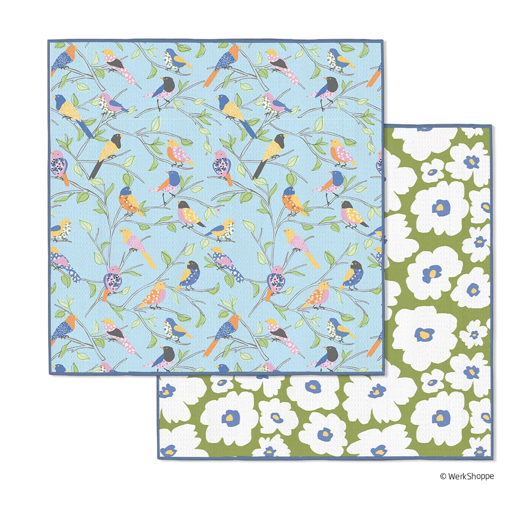 Werkshoppe - Floral Finch & Friends Dishcloth Set