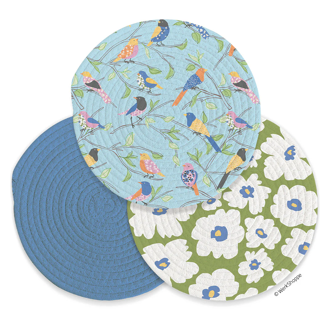 Werkshoppe - Floral Finch & Friends Trivets