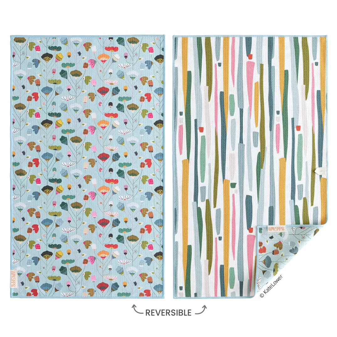 Werkshoppe - Floral Stems Microfiber Dishtowel
