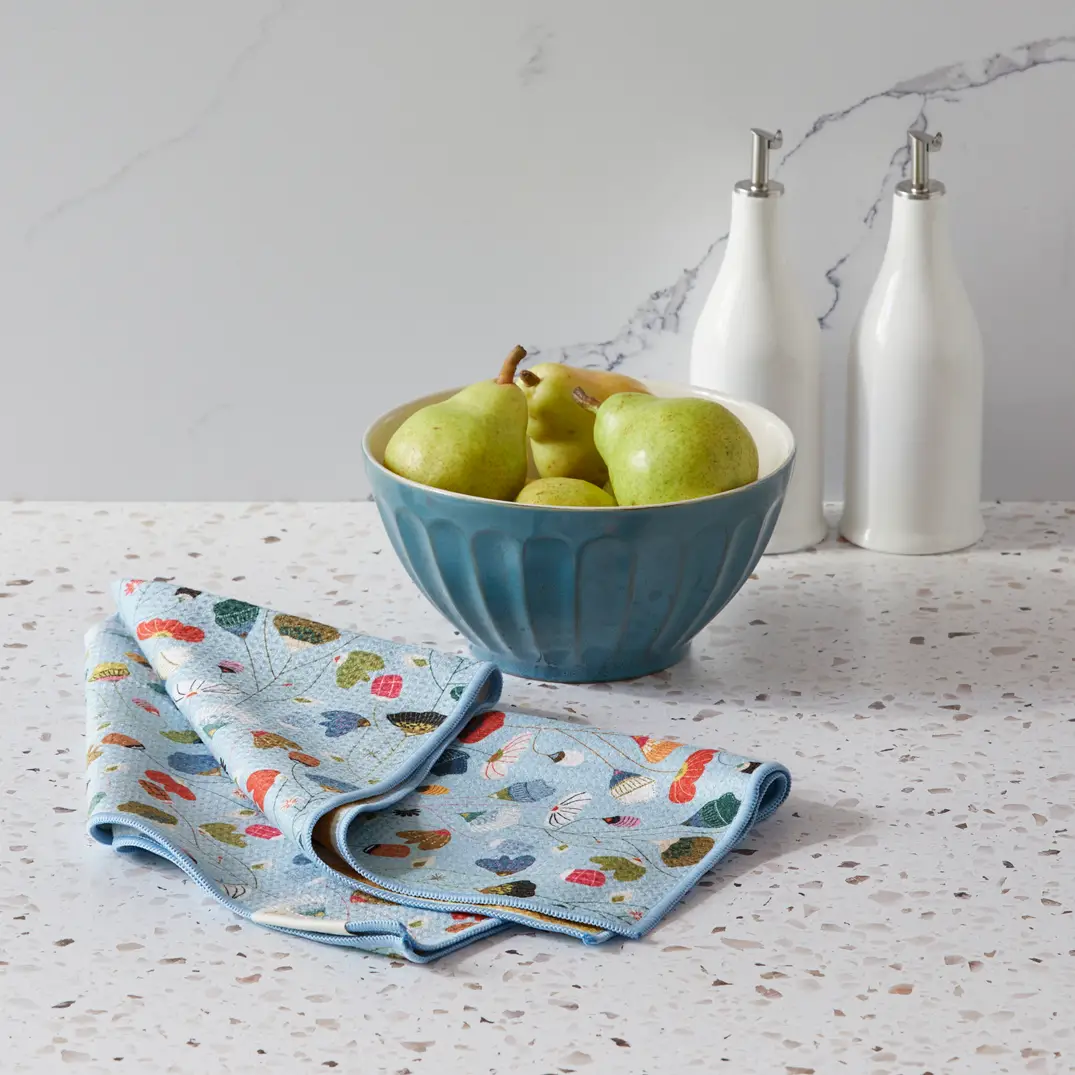 Werkshoppe - Floral Stems Microfiber Dishtowel - Image 3