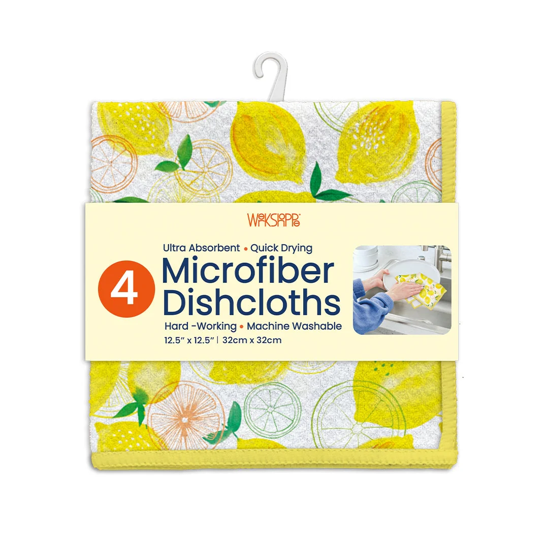 Werkshoppe - Lemon Plaid Dishcloth Set - Image 2
