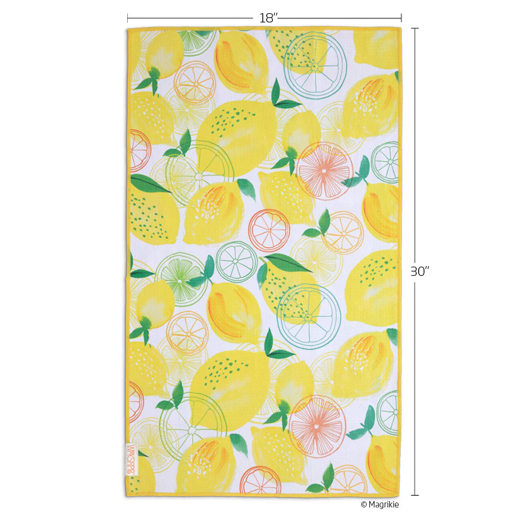 Werkshoppe - Lemon Plaid Microfiber Dishtowel - Image 2
