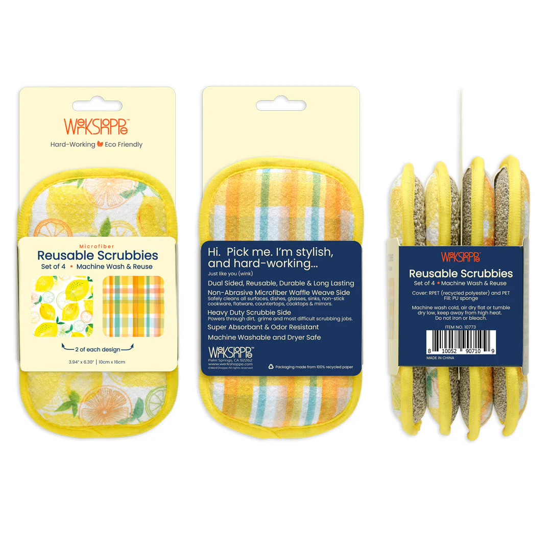 Werkshoppe - Lemon Plaid Scrubbie Set - Image 2