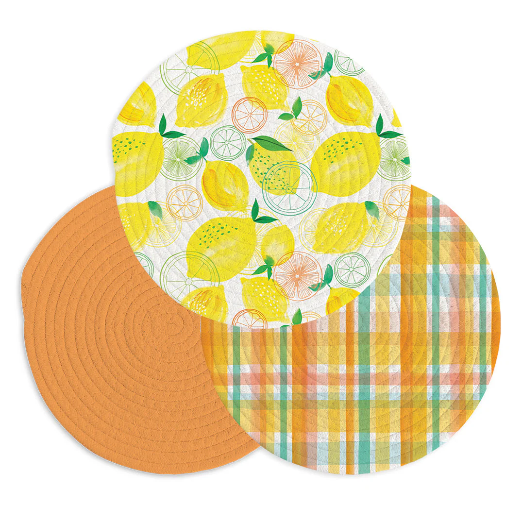 Werkshoppe - Lemon Plaid Trivets