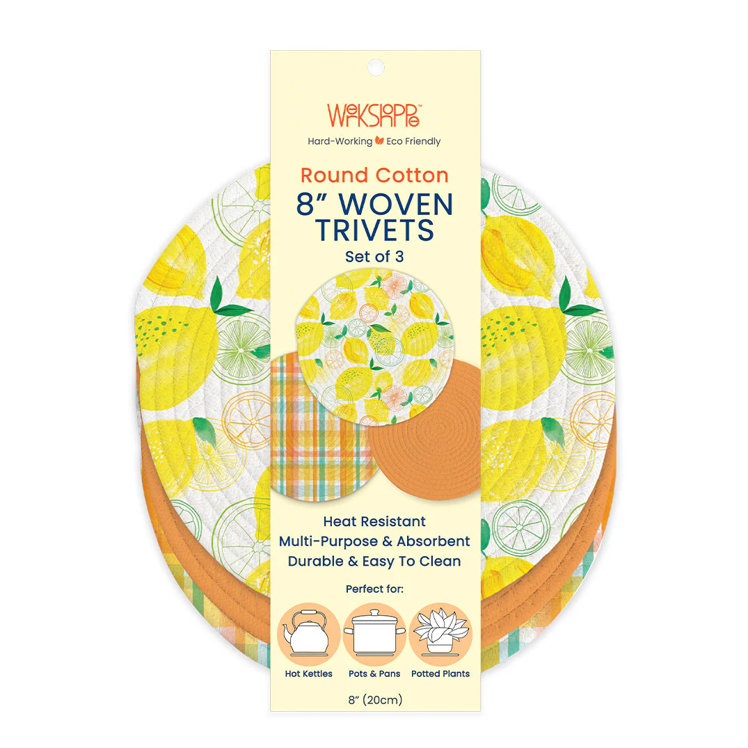 Werkshoppe - Lemon Plaid Trivets - Image 2