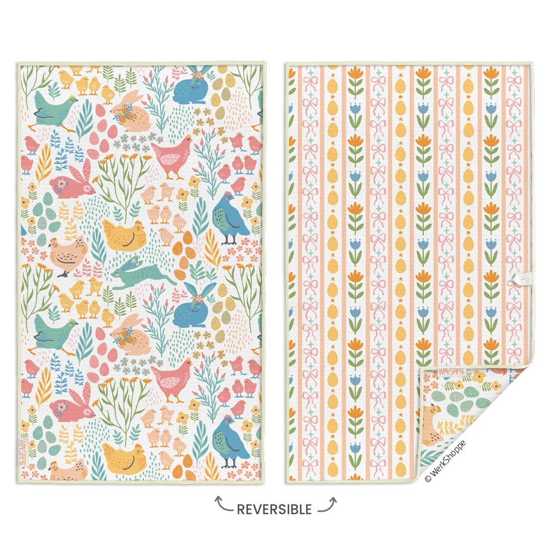 Werkshoppe - Springtime Friends Microfiber Dishtowel