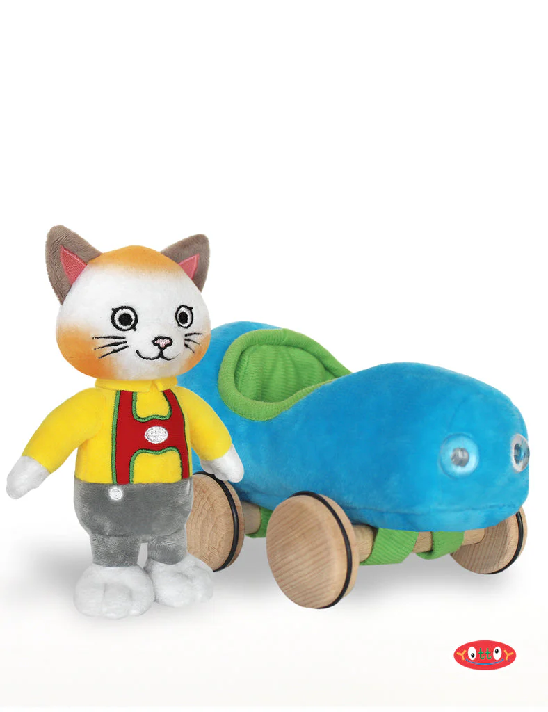 Yottoy - Huckle Cat Soft Toy with Car - Image 2