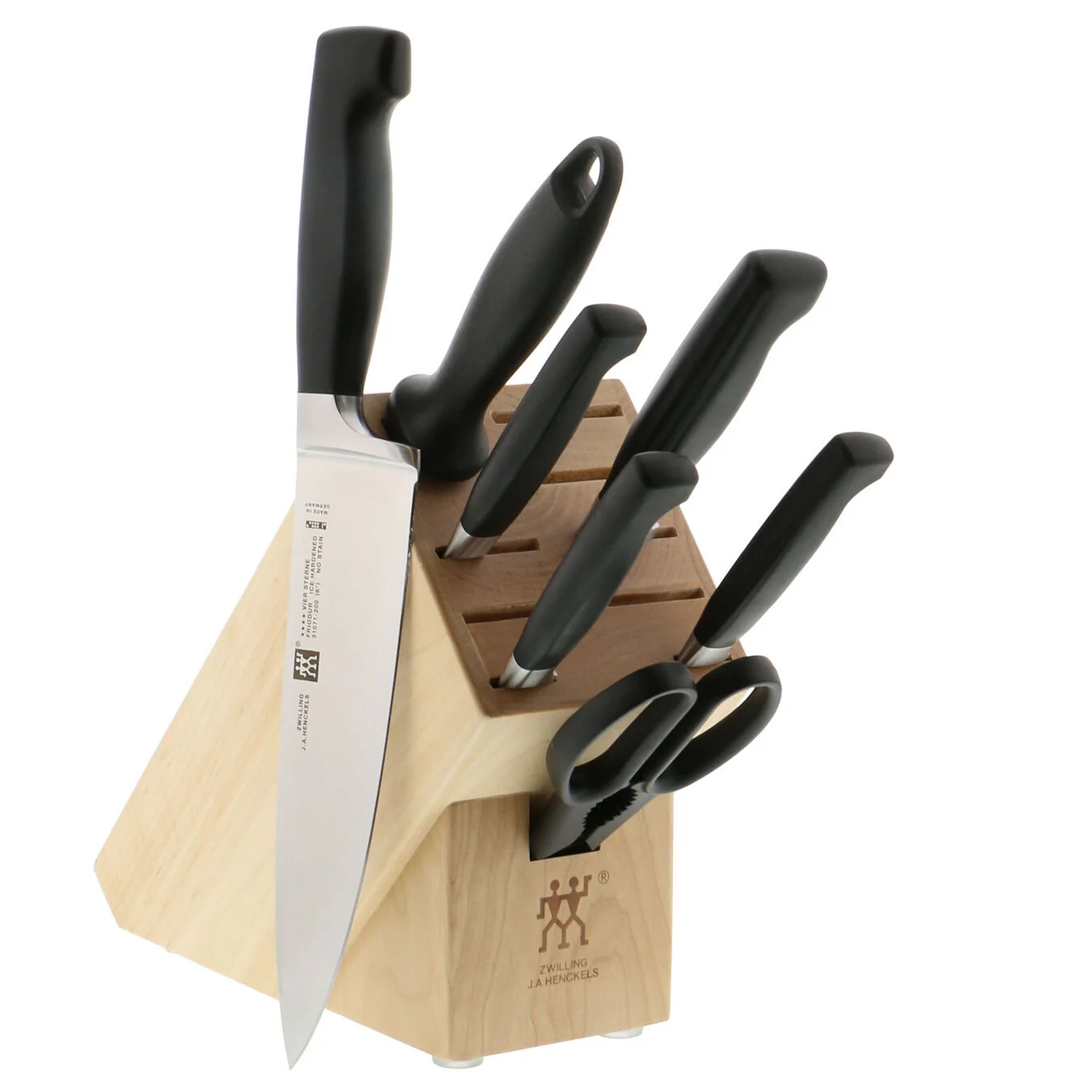 Zwilling J. A. Henckels - Four Star Cutlery Set with Knife Block & Sharpening Steel, 8 Pieces - Image 3