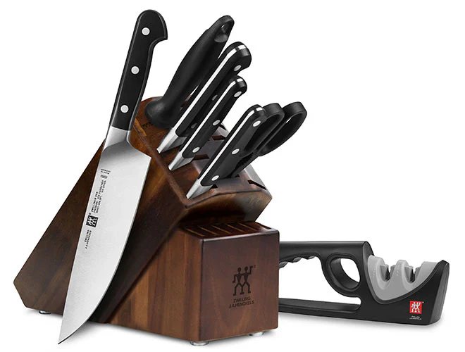 Zwilling J. A. Henckels - PRO Knife Set with Knife Block, 7 Pieces & Bonus Sharpener - Image 4